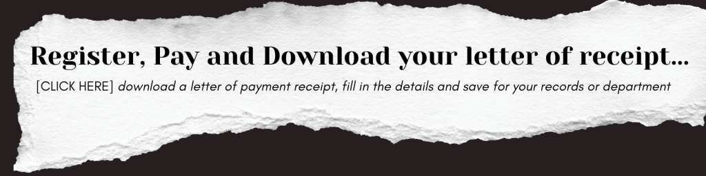 Letter of receipt for MoM conference payment